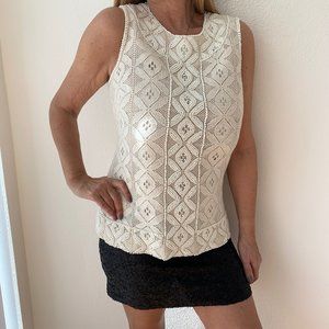 Tory Burch Beaded & Lace Top
